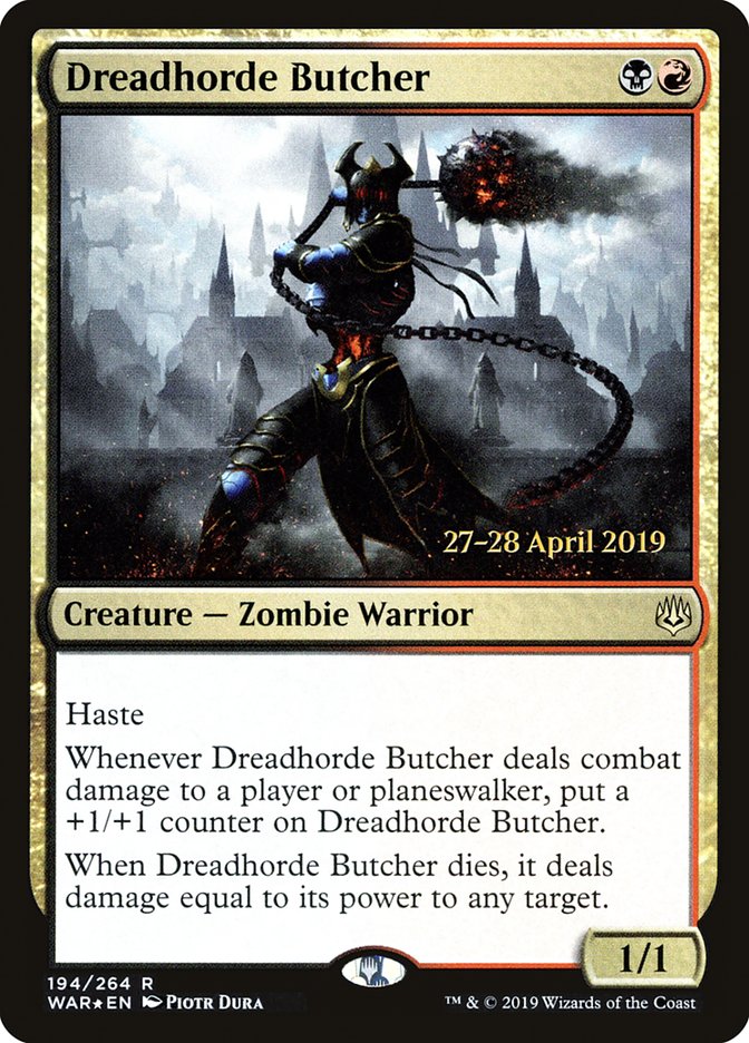 Dreadhorde Butcher  [War of the Spark Prerelease Promos] | Play N Trade Winnipeg