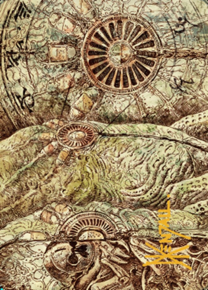 Phyrexian Processor Art Card (Gold-Stamped Signature) [The Brothers' War Art Series] | Play N Trade Winnipeg