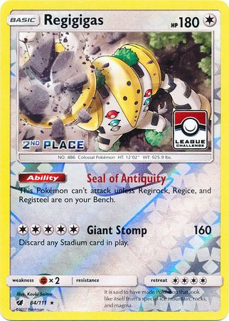 Regigigas (84/111) (League Promo 2nd Place) [Sun & Moon: Crimson Invasion] | Play N Trade Winnipeg