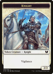 Gold // Knight (005) Double-Sided Token [Commander 2015 Tokens] | Play N Trade Winnipeg
