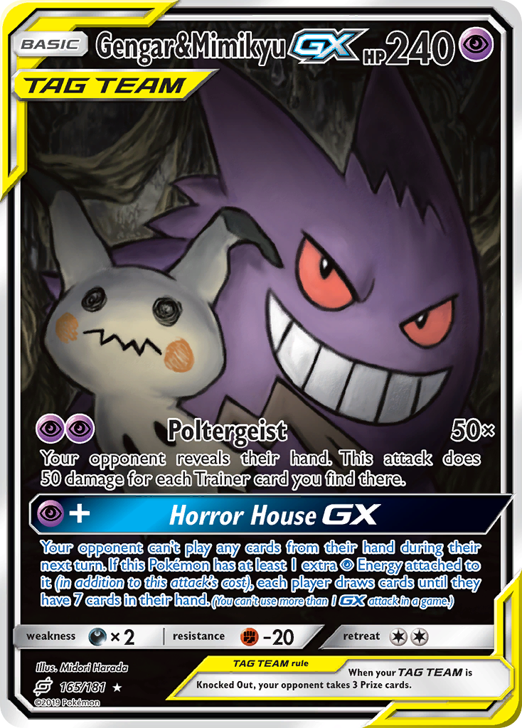 Gengar & Mimikyu GX (165/181) [Sun & Moon: Team Up] | Play N Trade Winnipeg