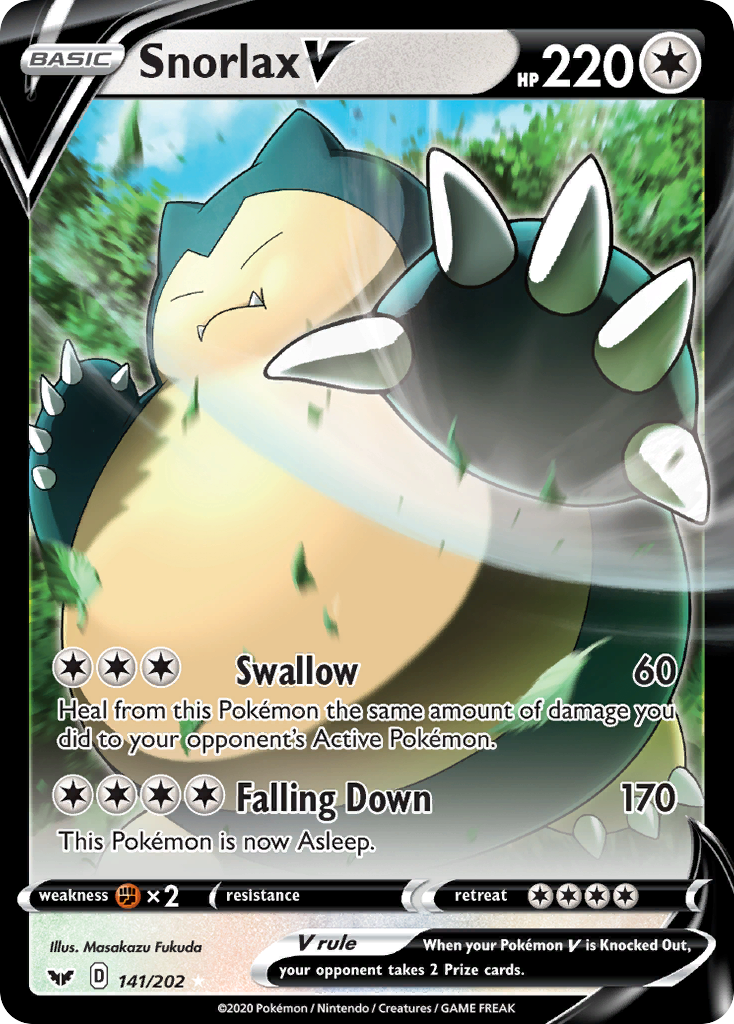 Snorlax V (141/202) [Sword & Shield: Base Set] | Play N Trade Winnipeg