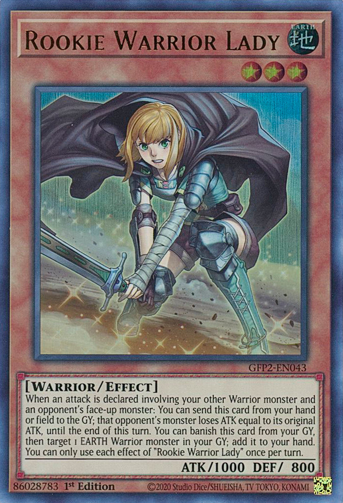 Rookie Warrior Lady [GFP2-EN043] Ultra Rare | Play N Trade Winnipeg