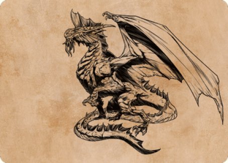 Ancient Silver Dragon Art Card (47) [Commander Legends: Battle for Baldur's Gate Art Series] | Play N Trade Winnipeg