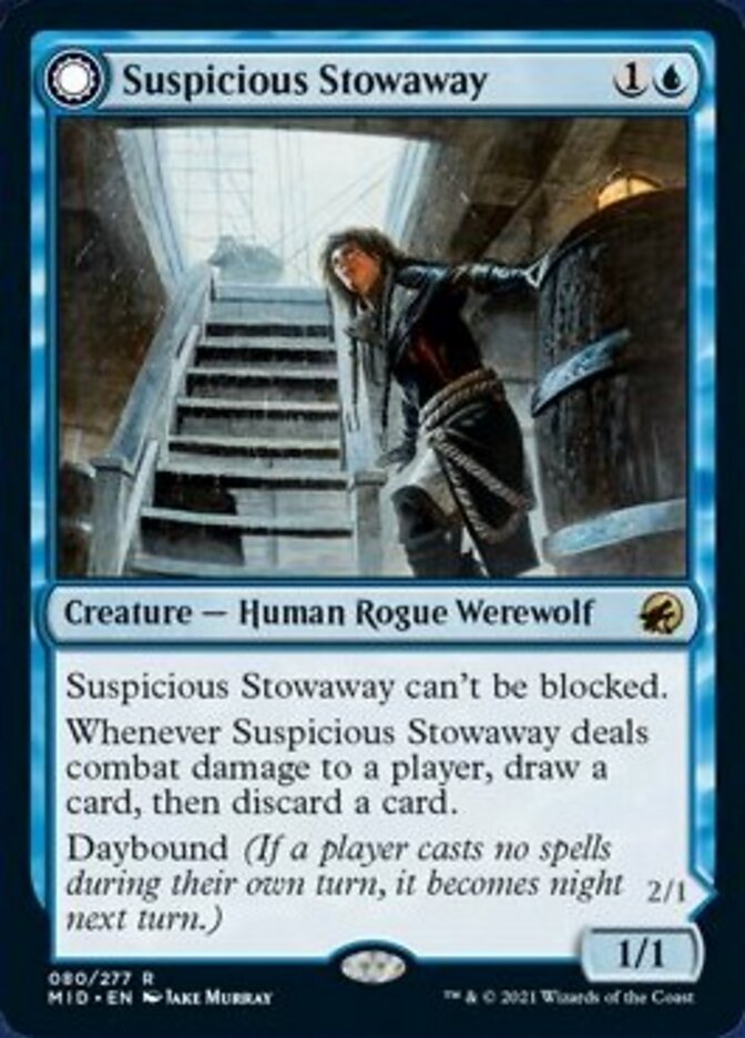 Suspicious Stowaway // Seafaring Werewolf [Innistrad: Midnight Hunt] | Play N Trade Winnipeg