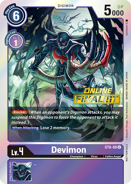 Devimon [ST6-08] (Online Finalist) [Starter Deck: Venomous Violet Promos] | Play N Trade Winnipeg