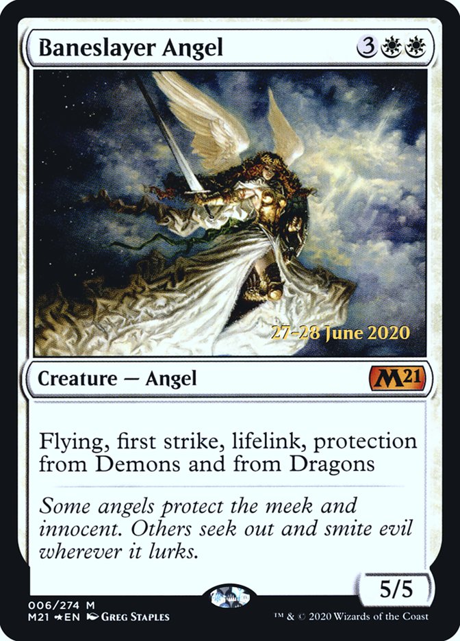 Baneslayer Angel  [Core Set 2021 Prerelease Promos] | Play N Trade Winnipeg