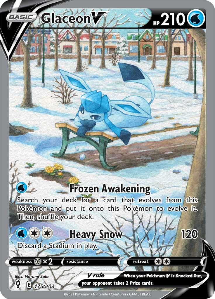 Glaceon V (175/203) [Sword & Shield: Evolving Skies] | Play N Trade Winnipeg