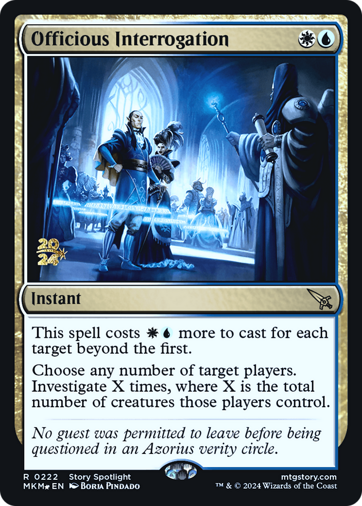 Officious Interrogation [Murders at Karlov Manor Prerelease Promos] | Play N Trade Winnipeg