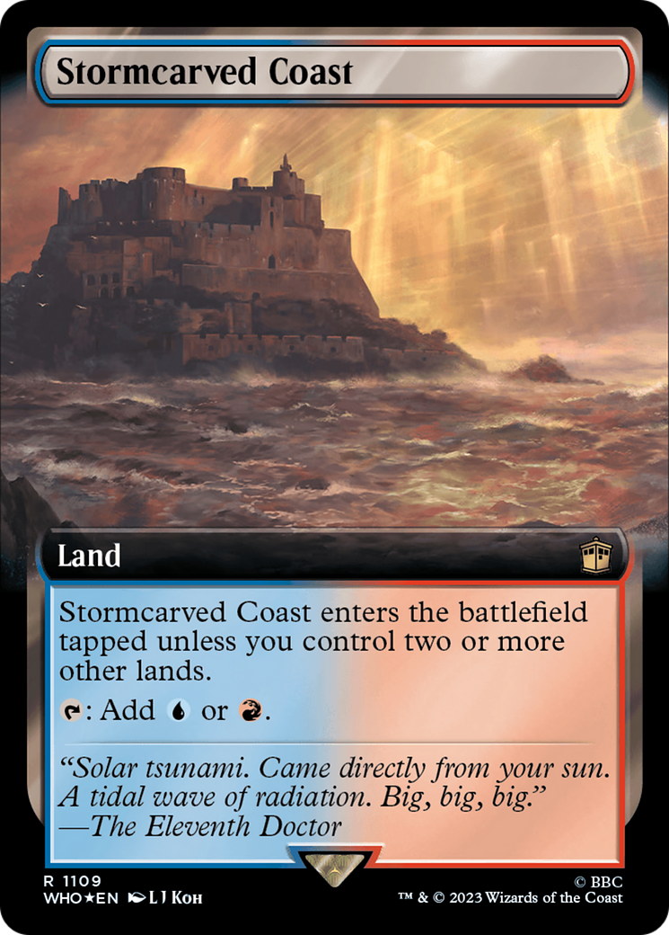 Stormcarved Coast (Extended Art) (Surge Foil) [Doctor Who] | Play N Trade Winnipeg