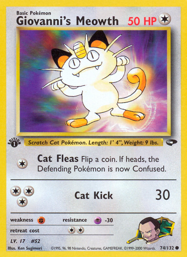 Giovanni's Meowth (74/132) [Gym Challenge 1st Edition] | Play N Trade Winnipeg