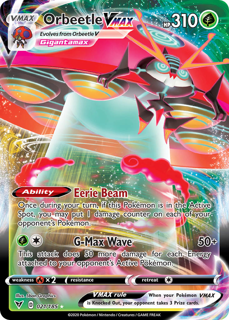 Orbeetle VMAX (021/185) [Sword & Shield: Vivid Voltage] | Play N Trade Winnipeg