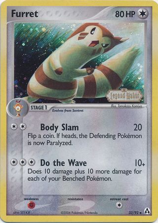 Furret (33/92) (Stamped) [EX: Legend Maker] | Play N Trade Winnipeg