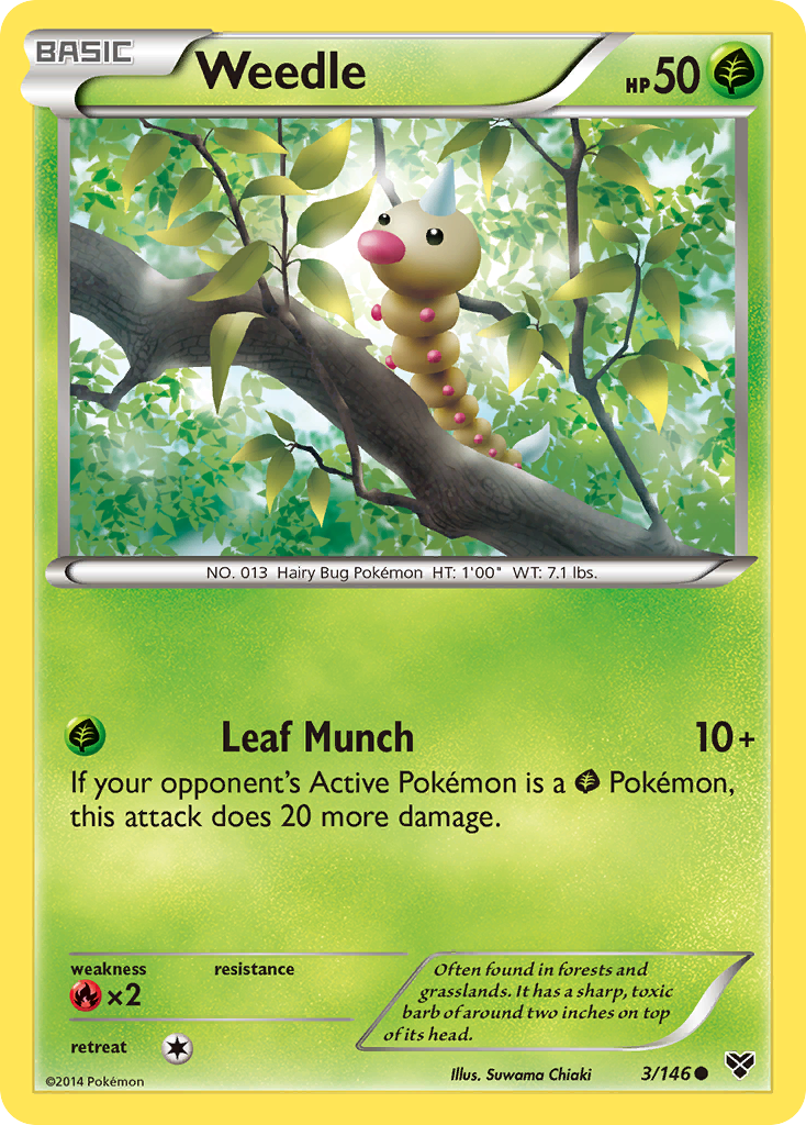 Weedle (3/146) [XY: Base Set] | Play N Trade Winnipeg