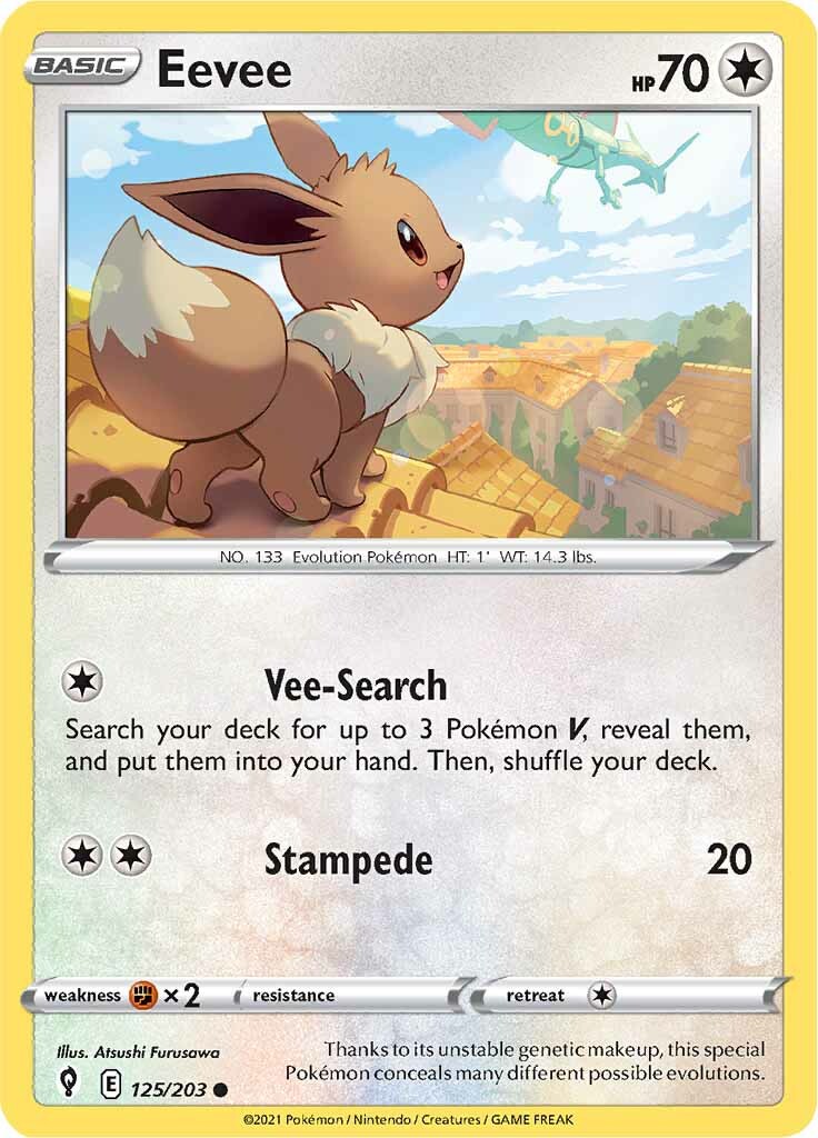 Eevee (125/203) [Sword & Shield: Evolving Skies] | Play N Trade Winnipeg