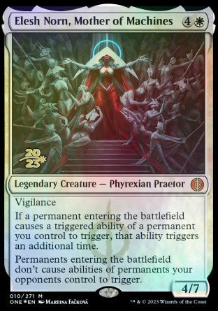 Elesh Norn, Mother of Machines [Phyrexia: All Will Be One Prerelease Promos] | Play N Trade Winnipeg