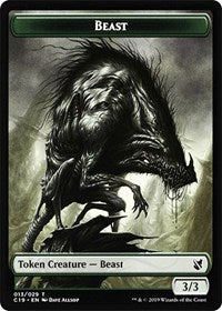Beast (013) // Wurm Double-sided Token [Commander 2019 Tokens] | Play N Trade Winnipeg