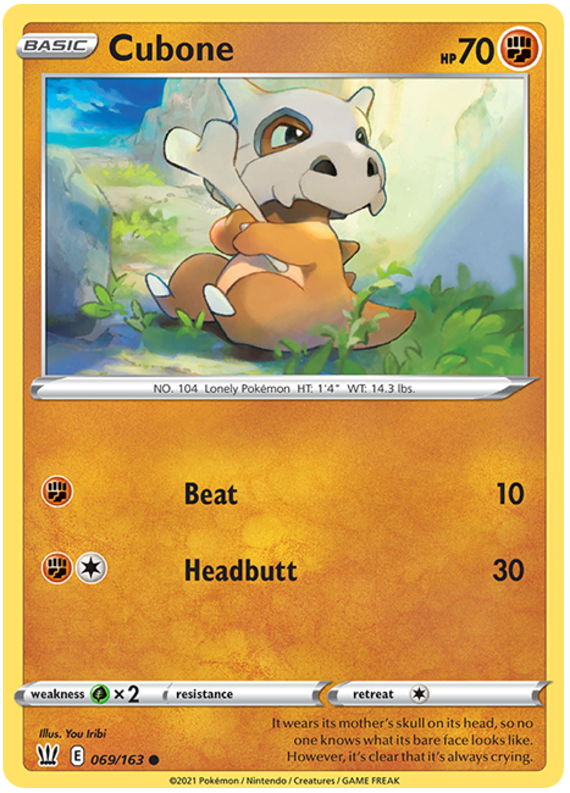 Cubone (069/163) [Sword & Shield: Battle Styles] | Play N Trade Winnipeg