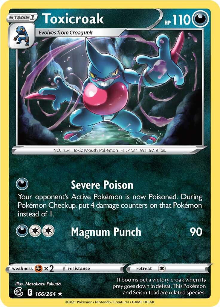 Toxicroak (166/264) [Sword & Shield: Fusion Strike] | Play N Trade Winnipeg