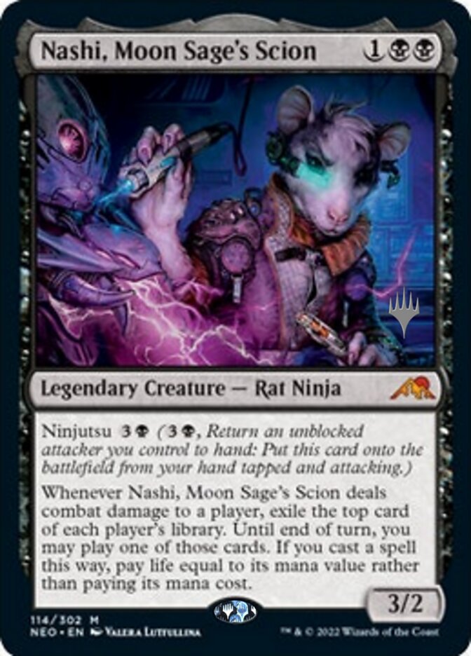 Nashi, Moon Sage's Scion (Promo Pack) [Kamigawa: Neon Dynasty Promos] | Play N Trade Winnipeg