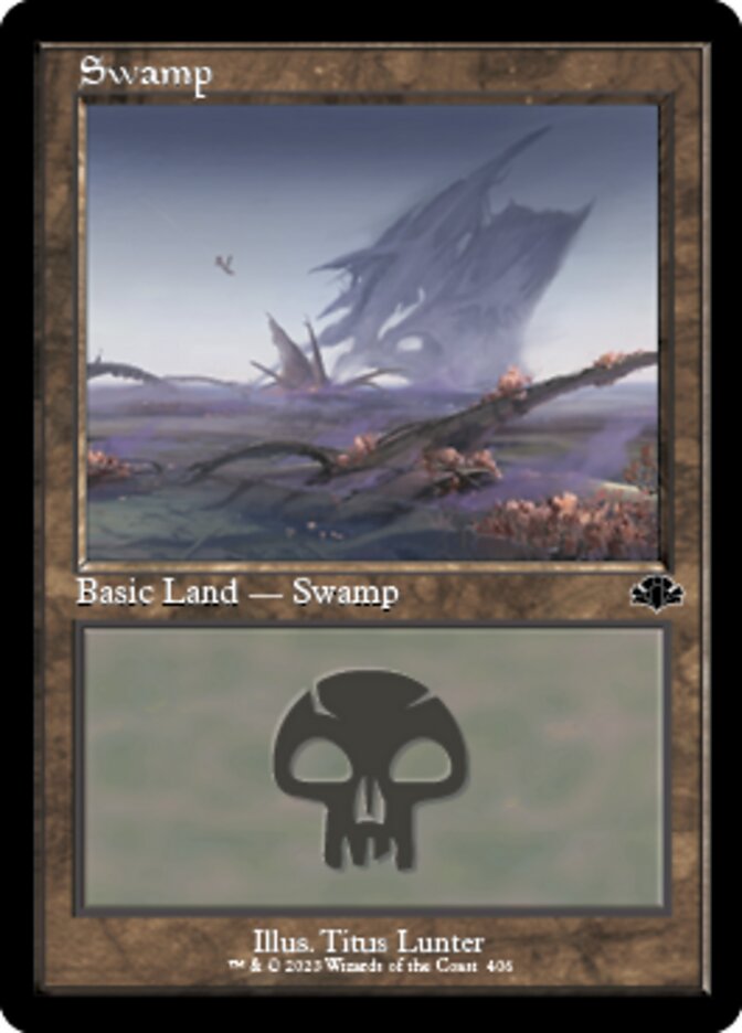 Swamp (406) (Retro) [Dominaria Remastered] | Play N Trade Winnipeg