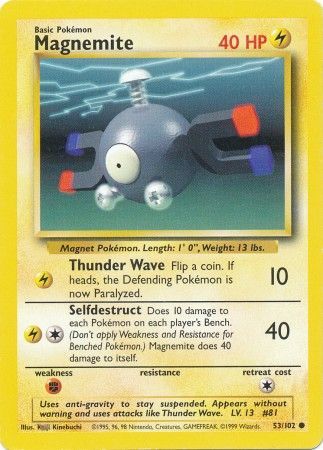 Magnemite (53/102) [Base Set Unlimited] | Play N Trade Winnipeg