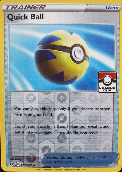 Quick Ball (179/202) (League Promo Staff) [Sword & Shield: Base Set] | Play N Trade Winnipeg