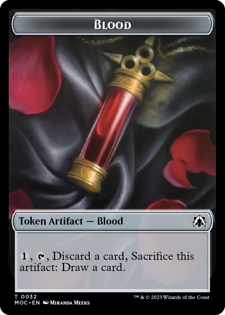 Golem // Blood Double-Sided Token [March of the Machine Commander Tokens] | Play N Trade Winnipeg