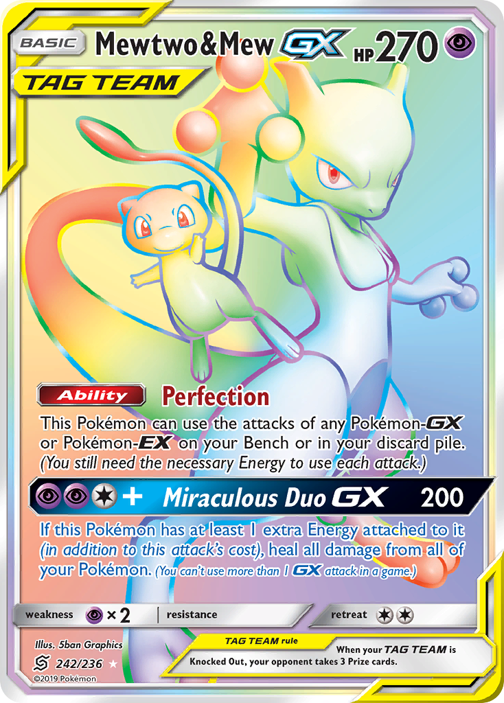 Mewtwo & Mew GX (242/236) [Sun & Moon: Unified Minds] | Play N Trade Winnipeg