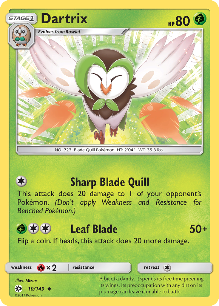 Dartrix (10/149) [Sun & Moon: Base Set] | Play N Trade Winnipeg