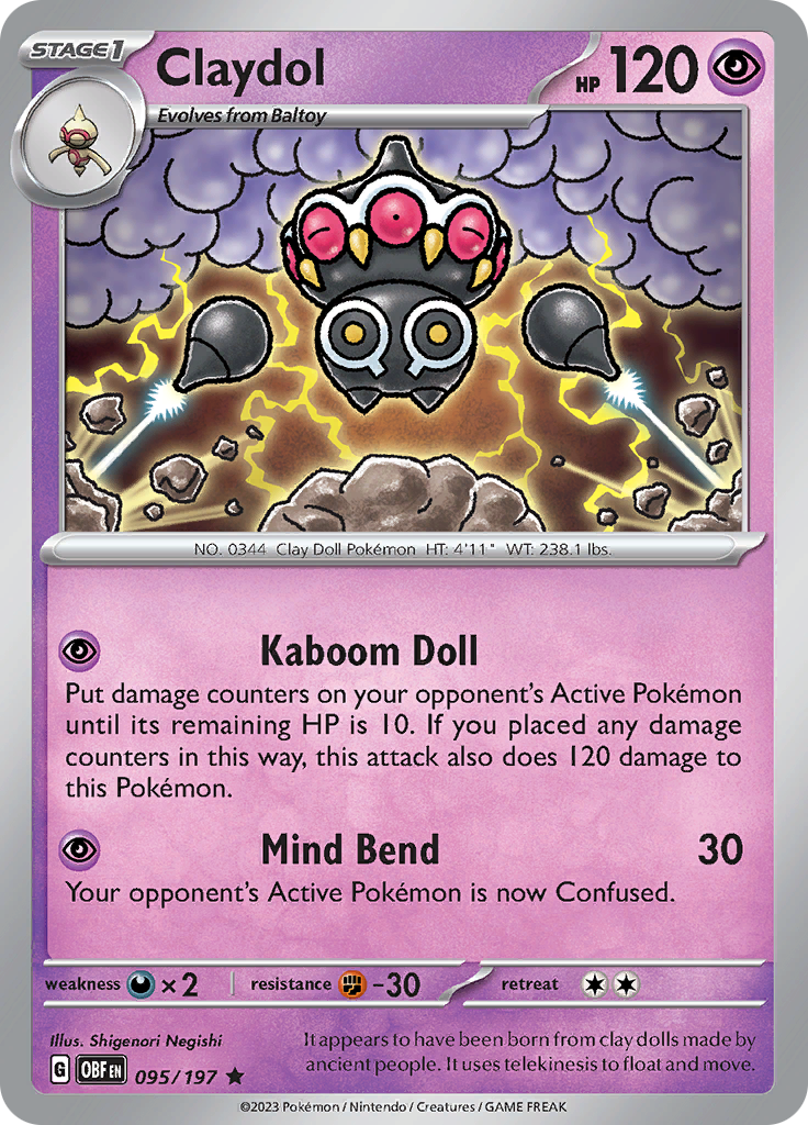 Claydol (095/197) [Scarlet & Violet: Obsidian Flames] | Play N Trade Winnipeg