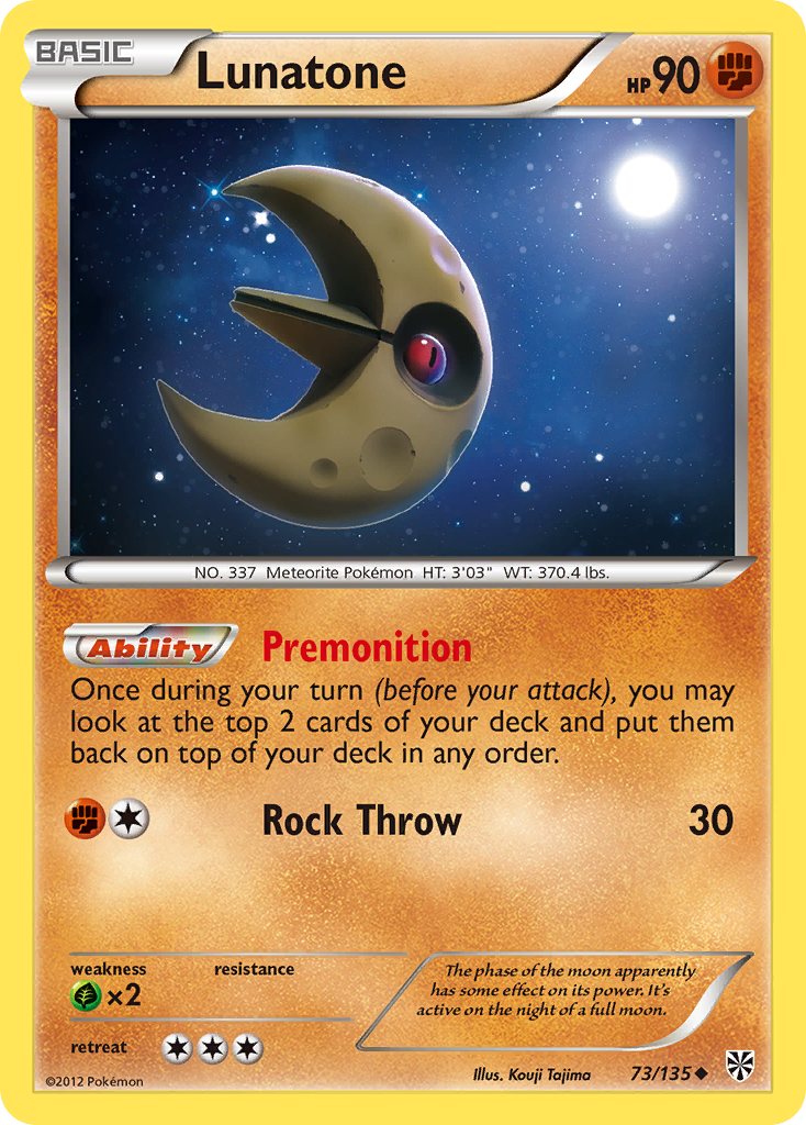 Lunatone (73/135) [Black & White: Plasma Storm] | Play N Trade Winnipeg