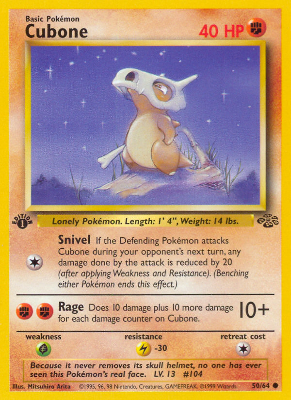 Cubone (50/64) [Jungle 1st Edition] | Play N Trade Winnipeg