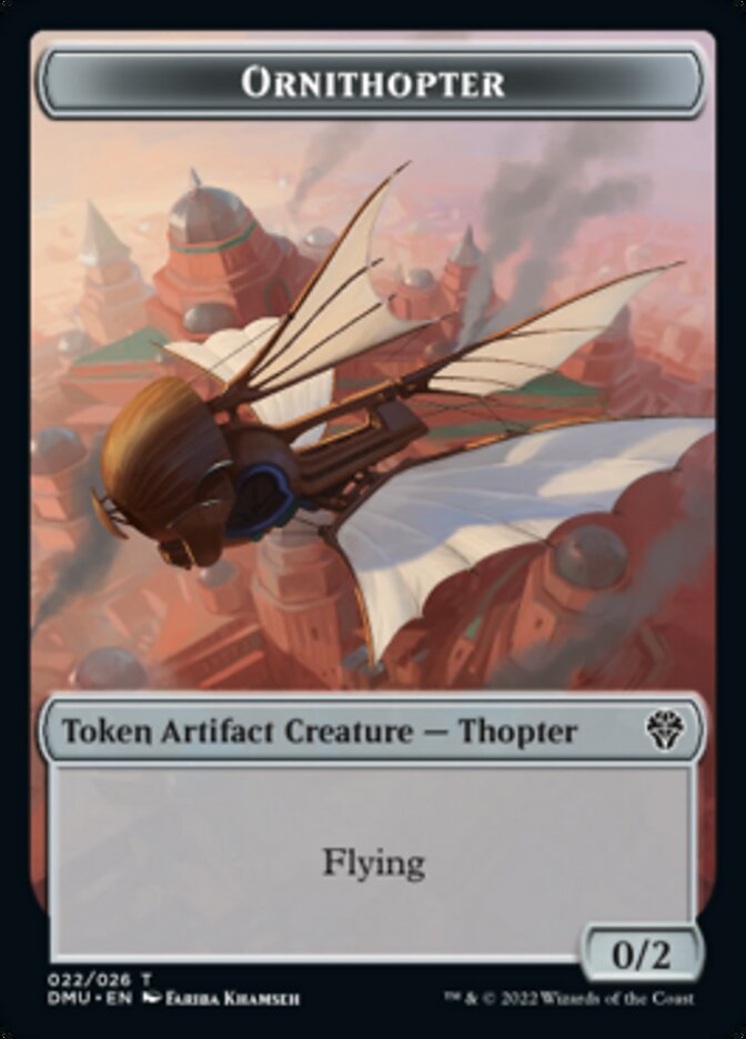 Bird (002) // Ornithopter Double-sided Token [Dominaria United Tokens] | Play N Trade Winnipeg