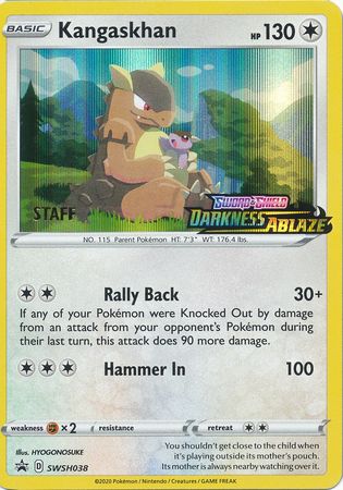 Kangaskhan (SWSH038) (Staff Prerelease Promo) [Sword & Shield: Black Star Promos] | Play N Trade Winnipeg