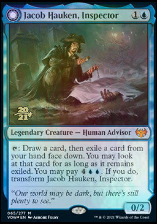 Jacob Hauken, Inspector // Hauken's Insight [Innistrad: Crimson Vow Prerelease Promos] | Play N Trade Winnipeg