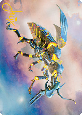Zabaz, the Glimmerwasp Art Card (Gold-Stamped Signature) [Modern Horizons 2 Art Series] | Play N Trade Winnipeg