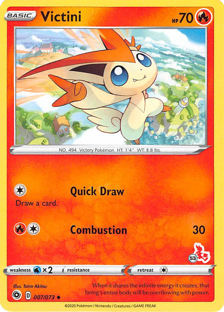 Victini (007/073) (Cinderace Stamp #53) [Battle Academy 2022] | Play N Trade Winnipeg