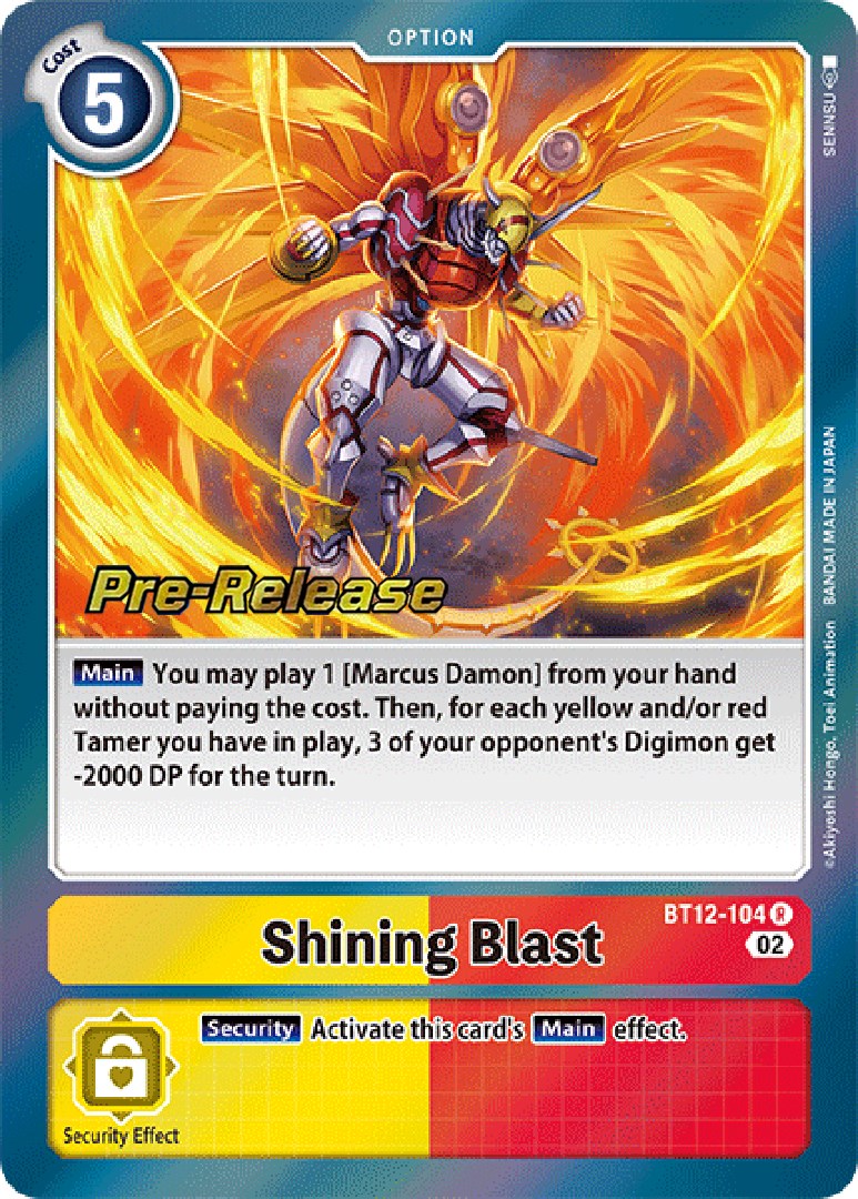 Shining Blast [BT12-104] [Across Time Pre-Release Cards] | Play N Trade Winnipeg