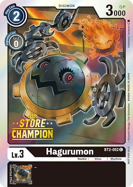 Hagurumon [BT2-052] (Store Champion) [Release Special Booster Promos] | Play N Trade Winnipeg