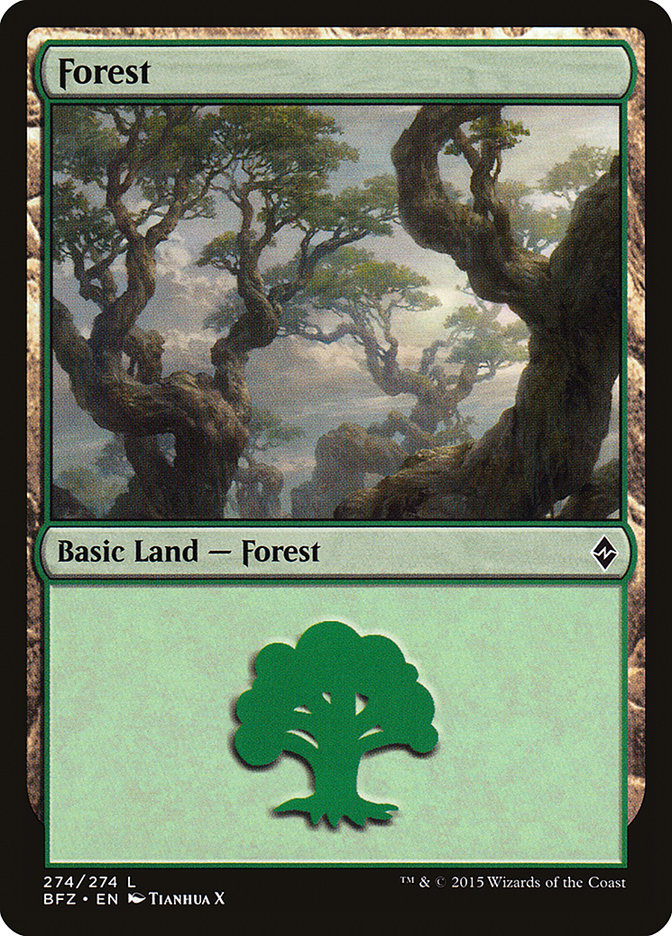 Forest (274a) [Battle for Zendikar] | Play N Trade Winnipeg