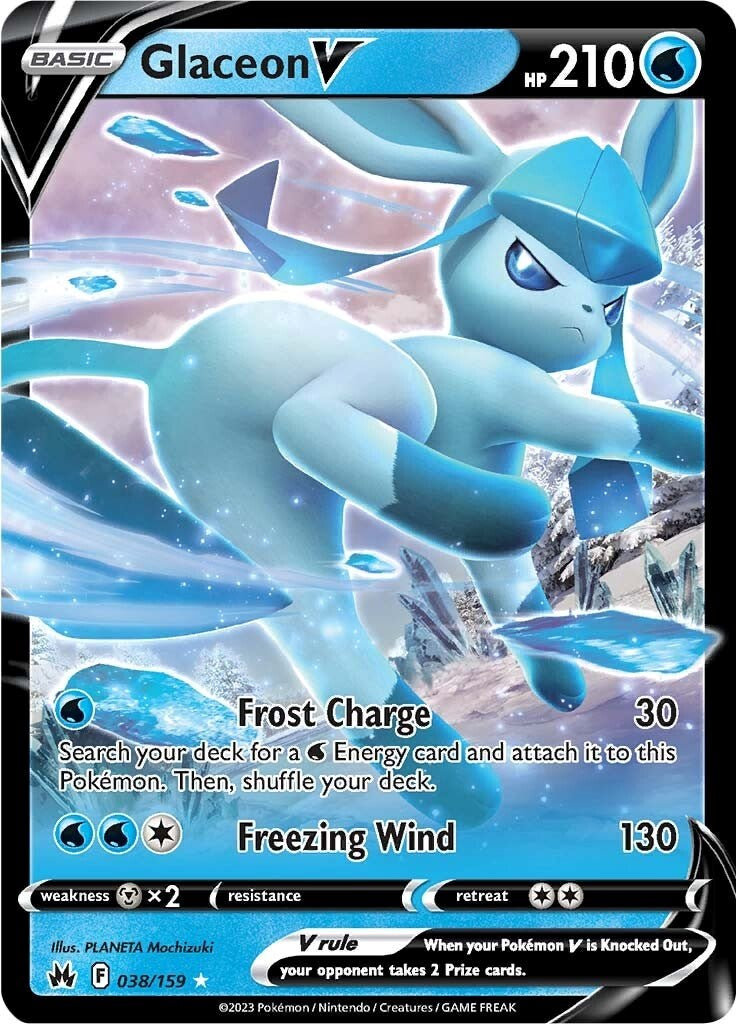 Glaceon V (038/159) [Sword & Shield: Crown Zenith] | Play N Trade Winnipeg