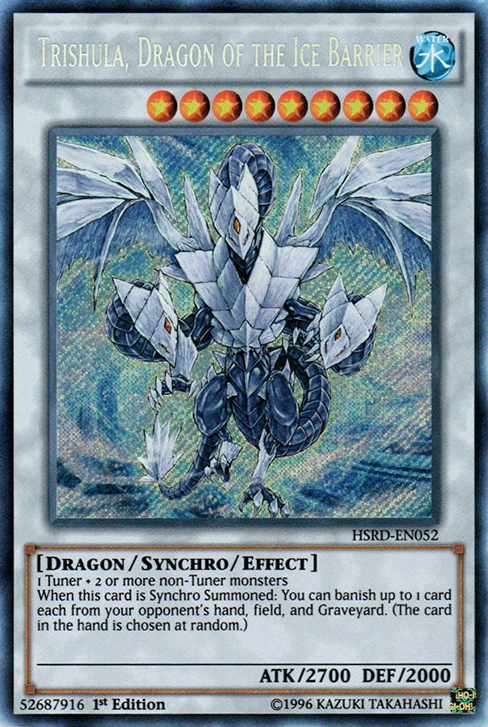 Trishula, Dragon of the Ice Barrier [HSRD-EN052] Secret Rare | Play N Trade Winnipeg