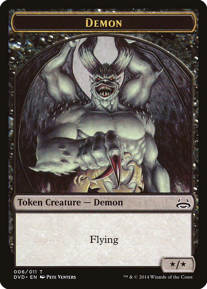 Demon Token (Divine vs. Demonic) [Duel Decks Anthology Tokens] | Play N Trade Winnipeg