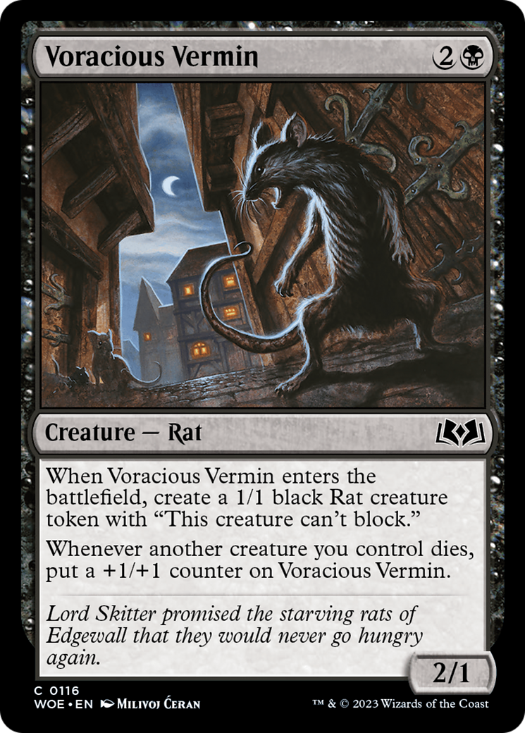 Voracious Vermin [Wilds of Eldraine] | Play N Trade Winnipeg