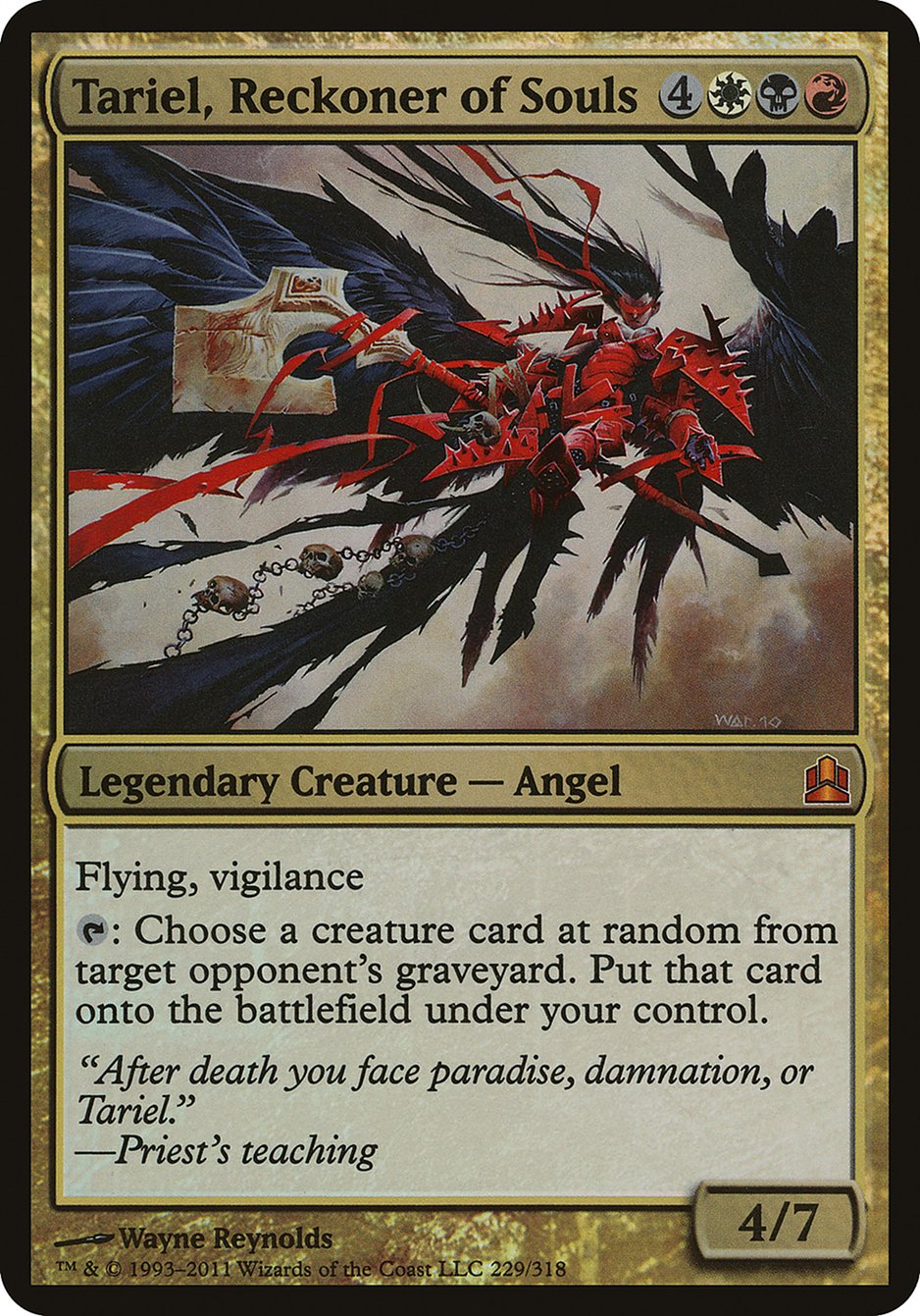 Tariel, Reckoner of Souls (Oversized) [Commander 2011 Oversized] | Play N Trade Winnipeg