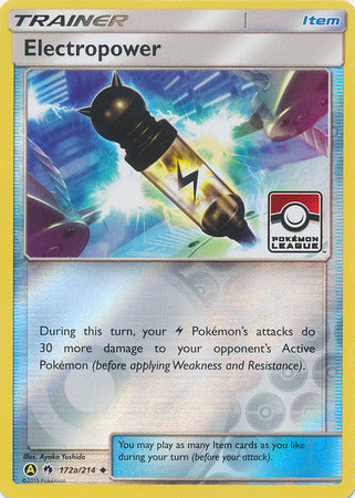 Electropower (172a/214) (League Promo) [Sun & Moon: Lost Thunder] | Play N Trade Winnipeg