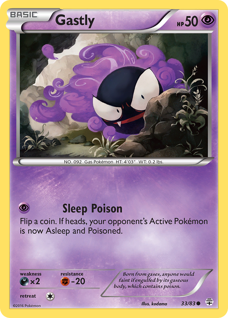 Gastly (33/83) [XY: Generations] | Play N Trade Winnipeg