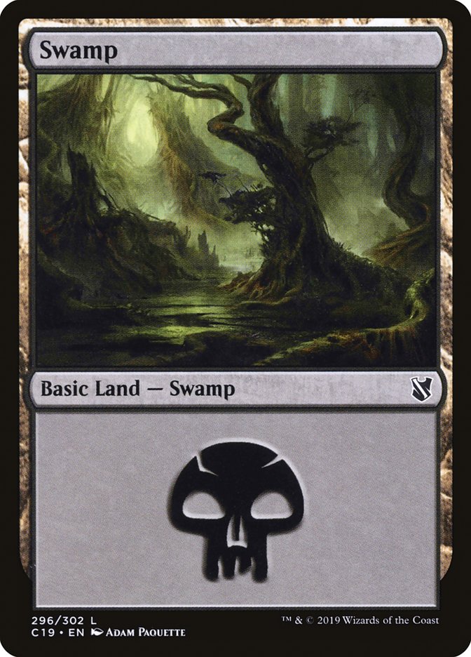 Swamp (296) [Commander 2019] | Play N Trade Winnipeg