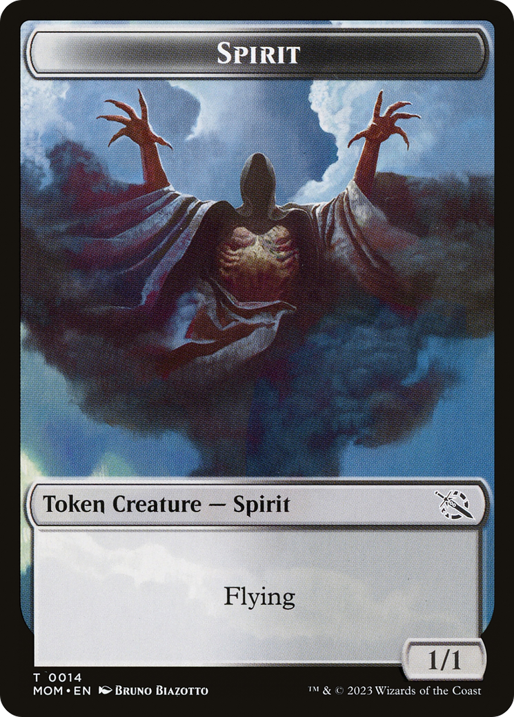 Monk // Spirit (14) Double-Sided Token [March of the Machine Tokens] | Play N Trade Winnipeg